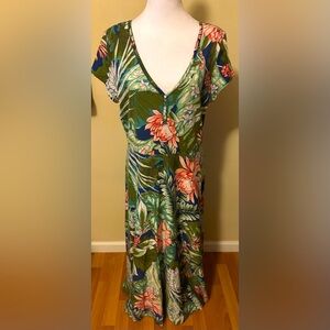 Chaps Floral Cotton Maxi Dress